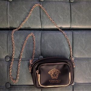Versace✨🖤💛Black with Gold Chain Women's Bag